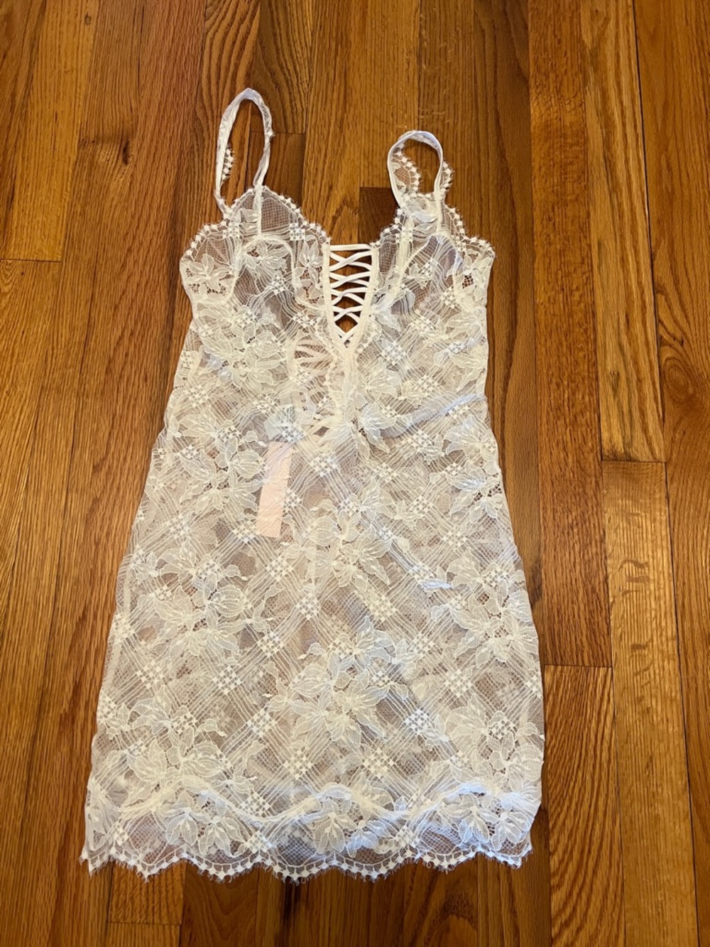 Victoria's Secret White Lace Chemise Nightgown